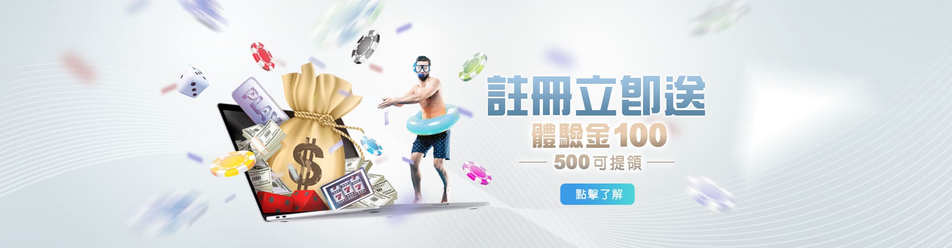 老虎機註冊送100優惠